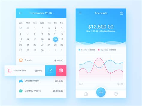 Accounting App App Interface Design App Mobile App Design