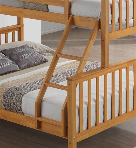 Bunk beds are a great way to save space, and still provide plenty of sleeping room for children and college students. Beech triple wooden bunk bed - Childrens, kids