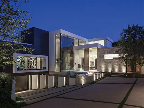 Part One Modern Mansion With Wrap Around Pool And Glass Walled Garage