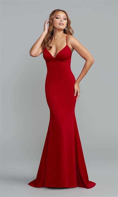 Empire Waist Long Prom Dress With Strappy Open Back