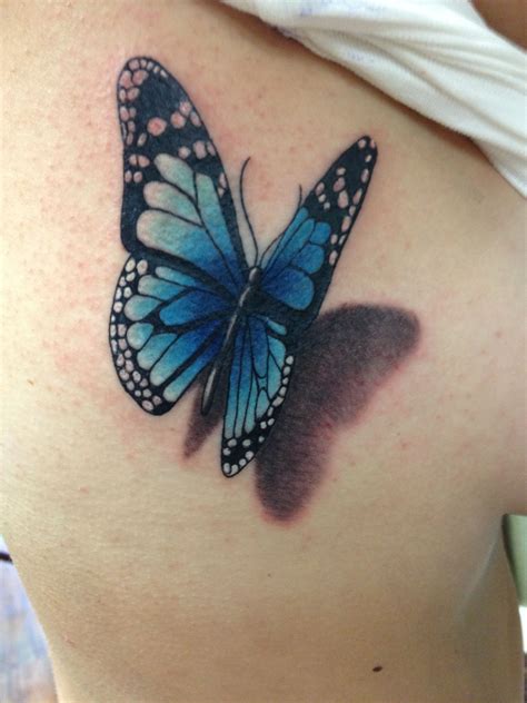Pin By Ashlee Alves On My Tattoos 3d Butterfly Tattoo Blue