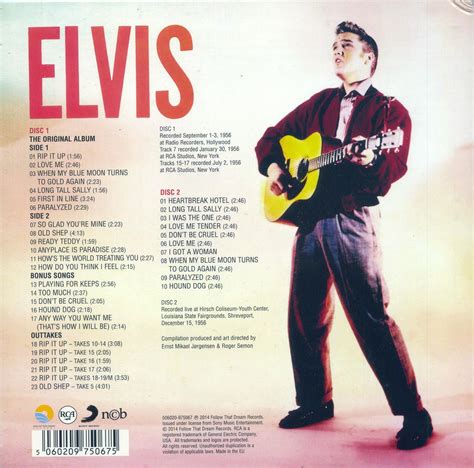 ELVIS 1956 E I C C Elvis Italian Collector Club