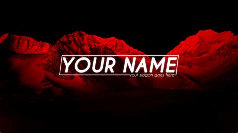 Free Red Mode Youtube Banner Template 5ergiveaways