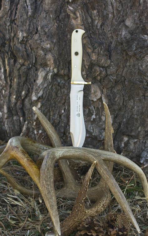 Puma Sgb Buffalo Hunter Jigged Bone Hunting Knife With Leather Sheath