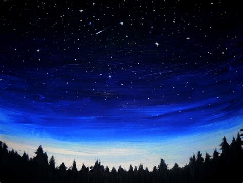 Pin By Hannah Marie On Art Night Sky Painting Sky Painting