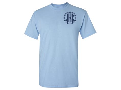 Monogrammed T Shirts Light Blue C Claire Embroidery