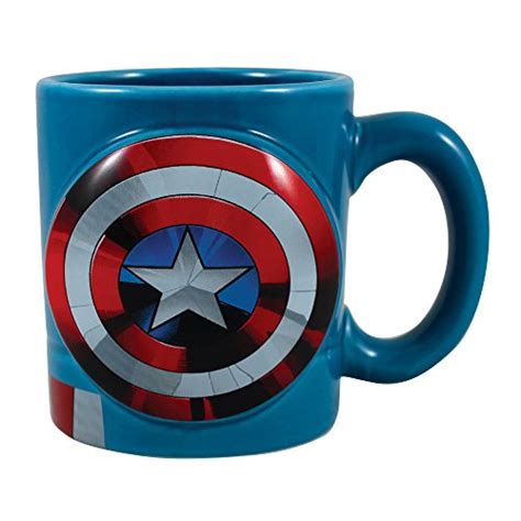 vandor marvel captain america shaped ceramic soup coffee mug cup 20 ounce x large pack of 1