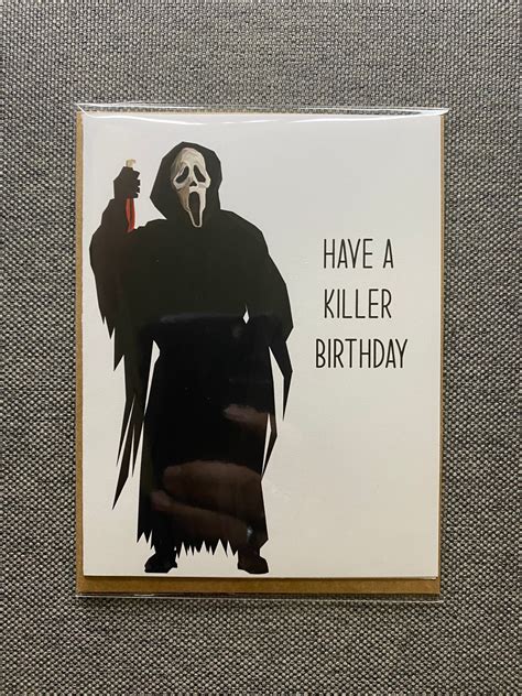 Horror Birthday Cards 3 Pack Michael Myers Birthday Card Etsy