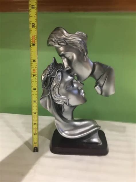 Man Kissing Woman S Forehead Cast Resin Statue Sculpture Decorative Ships Free Picclick