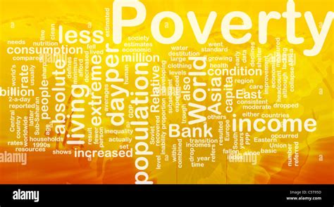 Word Cloud Concept Illustration Of Income Poverty International Stock