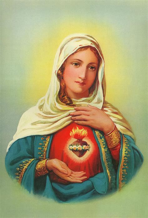 Immaculate Heart Of Virgin Mary Painting By Old Master Fine Art America