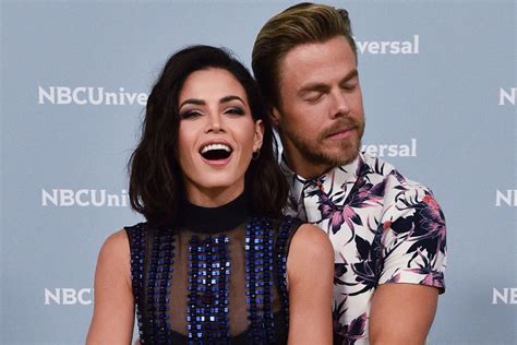 Jenna Dewan Joins Derek Hough In Chic Sheer Outfit At Nbc Upfronts Footwear News