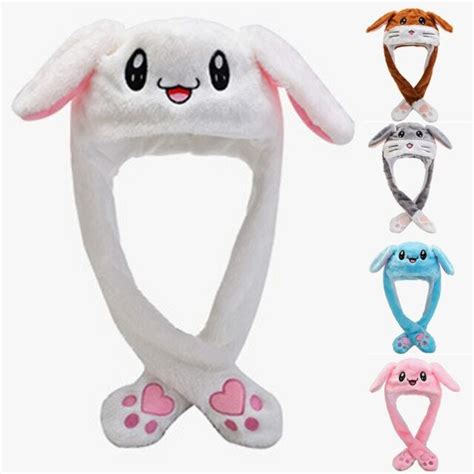 Led Glowing Plush Moving Rabbit Hat Cute Dancing Bunny Ears Ebay