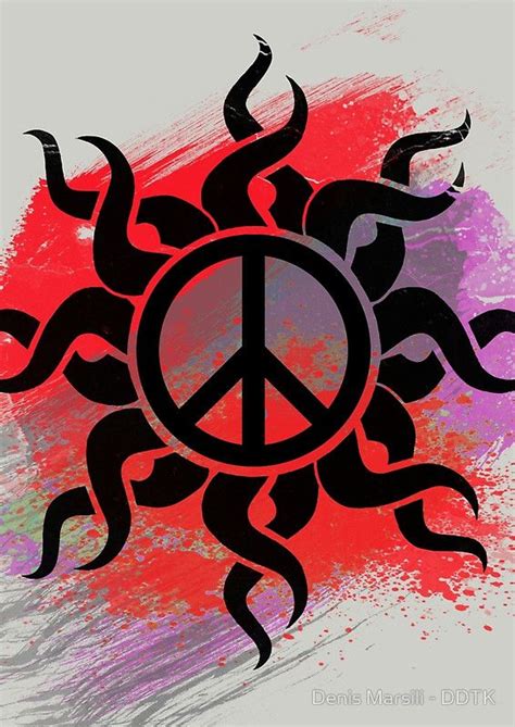 Cool Peace Sign With Paint Spiral Notebook By Denis Marsili In 2021