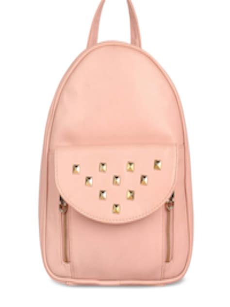 Buy Lychee Bags Women Peach Coloured Solid Backpack Backpacks For