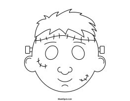 You can create nice variety of coloring sheets this lovely frankenstein face coloring page is one of my favorite. Printable Frankenstein Mask