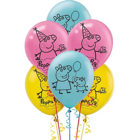 Peppa Pig Balloons 6ct Party City