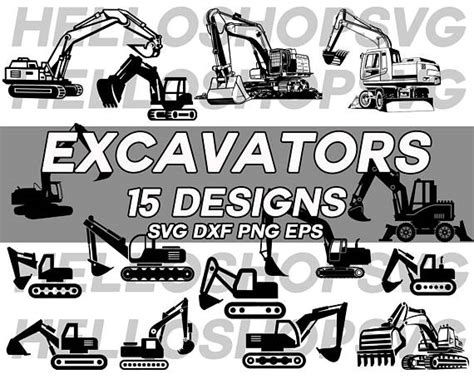 Check out our excavator svg selection for the very best in unique or custom, handmade pieces from our digital shops. excavator svg, clipart, construction vehicle, digger ...