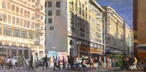 5th And Hill Downtown Los Angeles Painting By Alex Schaefer Saatchi Art