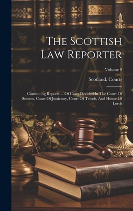 The Scottish Law Reporter Courts Scotland 교보문고