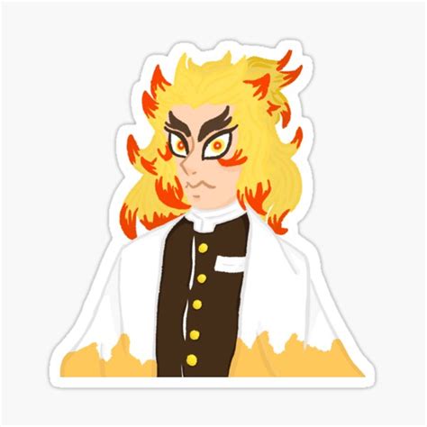 Fire Hashira Sticker For Sale By Lambqueen Redbubble