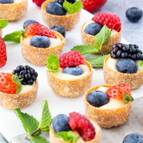 Mini Fruit Tart Canapés With Creme Patissiere Fuss Free Flavours