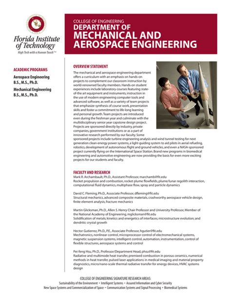 Mechanical And Aerospace Engineering