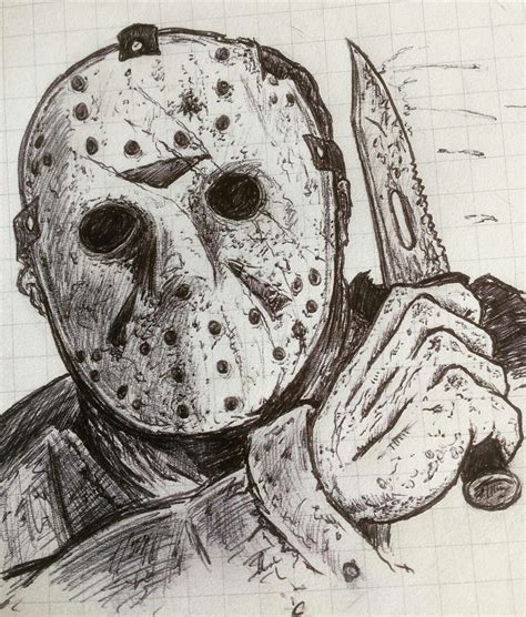 Scary Jason Voorhees Drawings