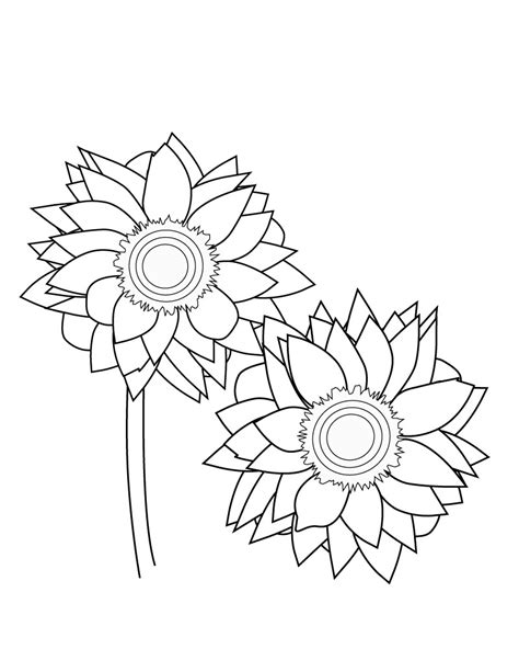 There's something about sunflowers that makes me happy. Free Printable Sunflower Coloring Pages For Kids