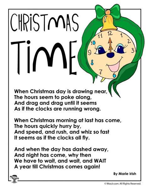 Christmas Poems For Kids Woo Jr Kids Activities Childrens Publishing
