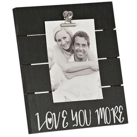Love You More Plank Picture Frame With Clip 4x6 999 Liked On Polyvore Featuring Home Home