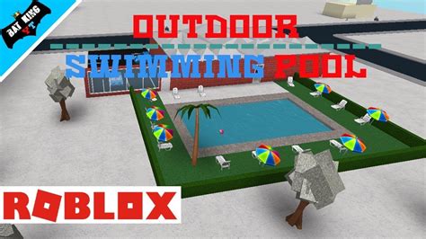 Roblox Bloxburg Outdoor Swimming Pool 86k Speed Build Youtube