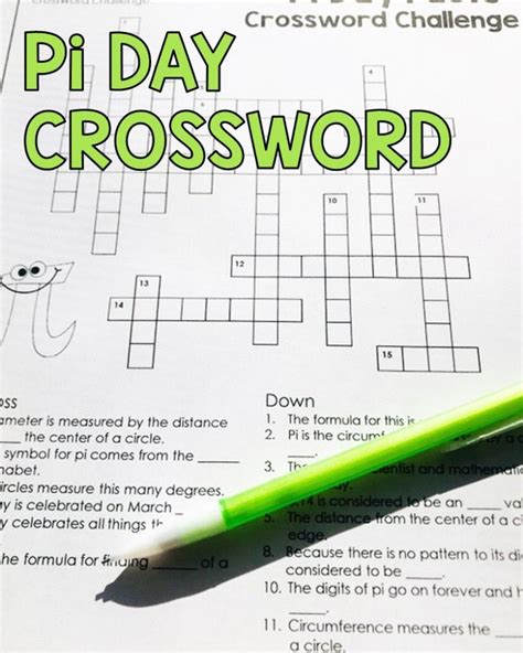Create your own pi puzzle. Pi Day Crossword Puzzle Challenge | Challenges, Math stations, Day