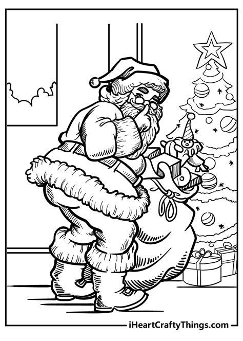 free santa coloring pages festive printables for christmas coloring library