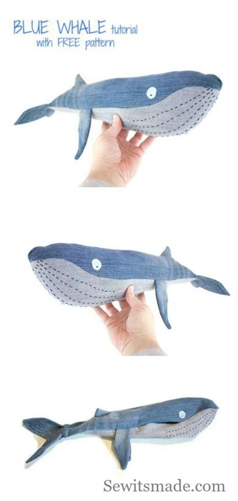 Repurposed Denim Whale Free Sewing Pattern Shark Sewing Pattern