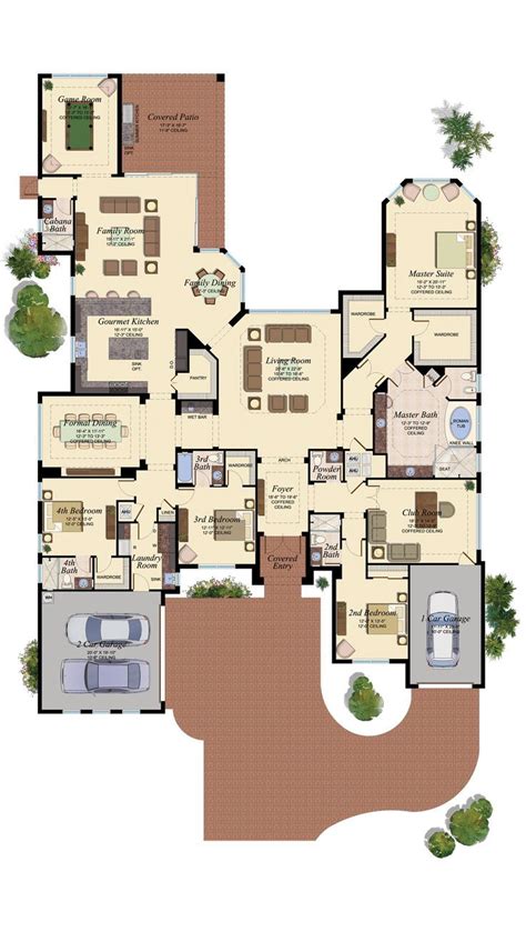 Brand new homes can rock this style, too, with the right design choices. 4 bedroom 4 bathroom game room floor plan....NICE: | House ...