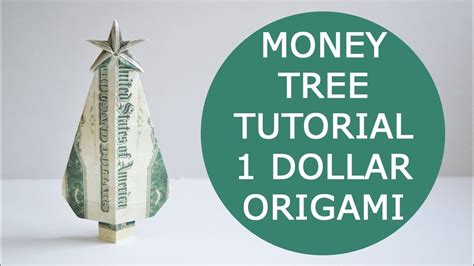 Money Tree With Star Origami 1 Dollar Tutorial Diy Folded No Glue Youtube