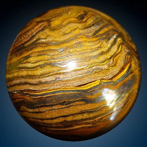 Huge Carved Tiger Eye Sphere With Layers Of Hematite Catawiki