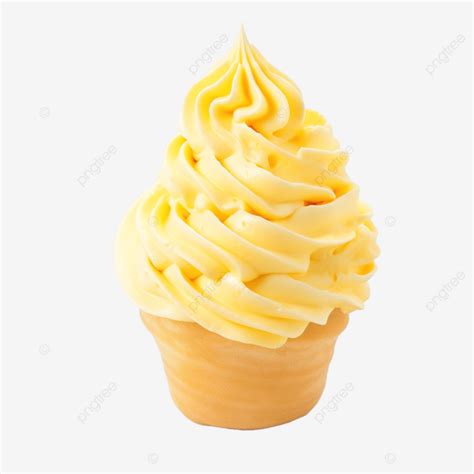 Yellow Soft Serve Ice Cream Soft Serve Ice Cream Serve PNG Transparent Image And Clipart For