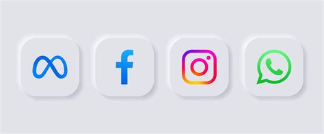 Premium Vector Metaverse Logos Meta Facebook Instagram Whatsapp Logo