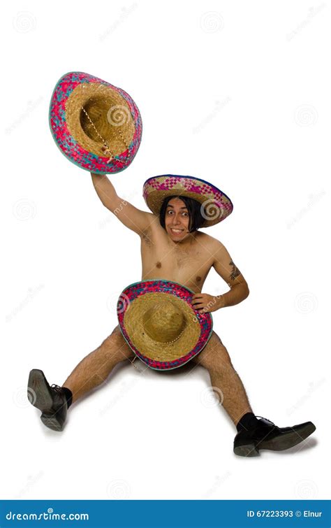 El Hombre Mexicano Desnudo Aislado En Blanco Imagen De Archivo Imagen