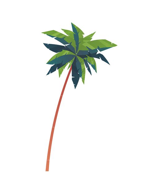 Palm Tree Vector Island Coconut Cartoon Icon Palmtree Island Desert