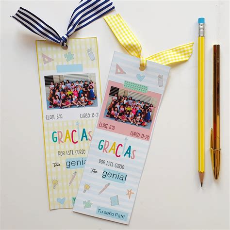 Detalles para regalar a mis alumnos. MARCAPÁGINAS personalizados para alumn@s (nuevos) ~ Una ...