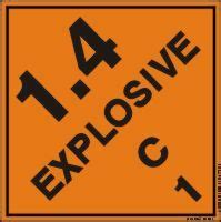Hazard Class 1 Explosive 1 4C DOT Shipping Labels MSL128