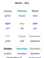 Months in French KS2 worksheets, activities and flashcards | Teaching ...