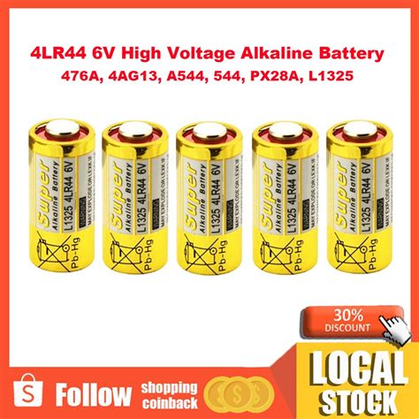 5pcslot 4lr44 6v High Voltage Alkaline Battery 476a 4ag13 A544 544