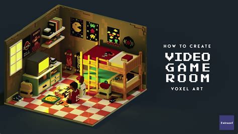 How To Create Video Game Room Voxel Art Youtube