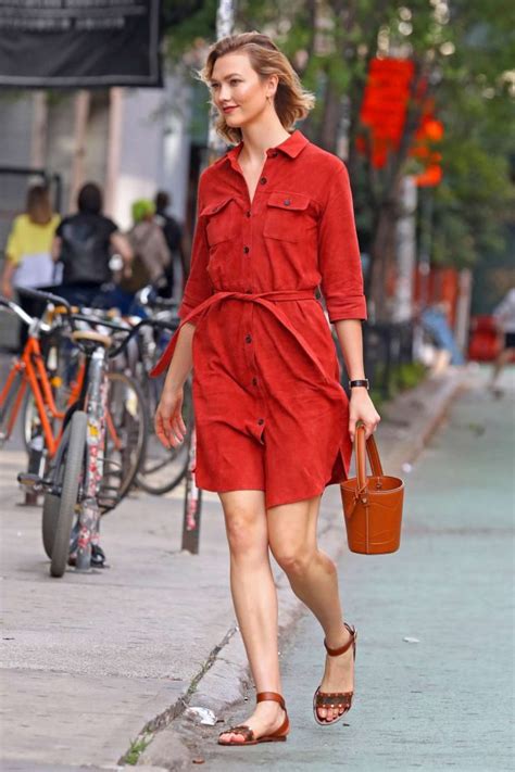 Index Of Wp Contentuploadsphotoskarlie Klosswearing A Red Dress In Nyc
