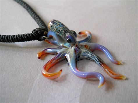 Blown Glass Octopus Pendant T For Him Octopus Jewelry T Etsy