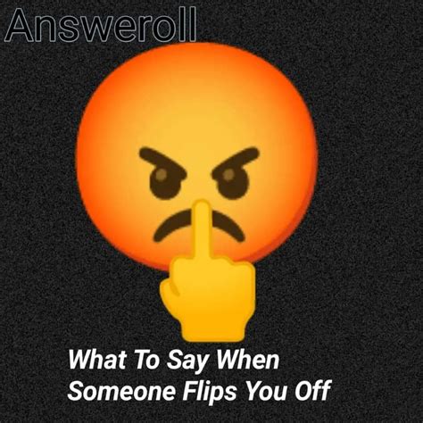 What To Say When Someone Flips You Off Answeroll
